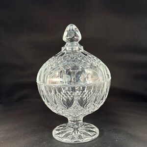Elegant Clear Glass Candy Dish